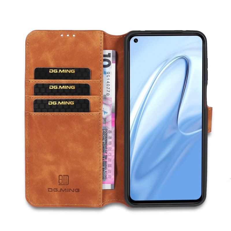 Etui Folio Xiaomi Redmi Note 9S / Note 9 Pro Szary Czarny Retro Dg.Ming Etui Ochronne