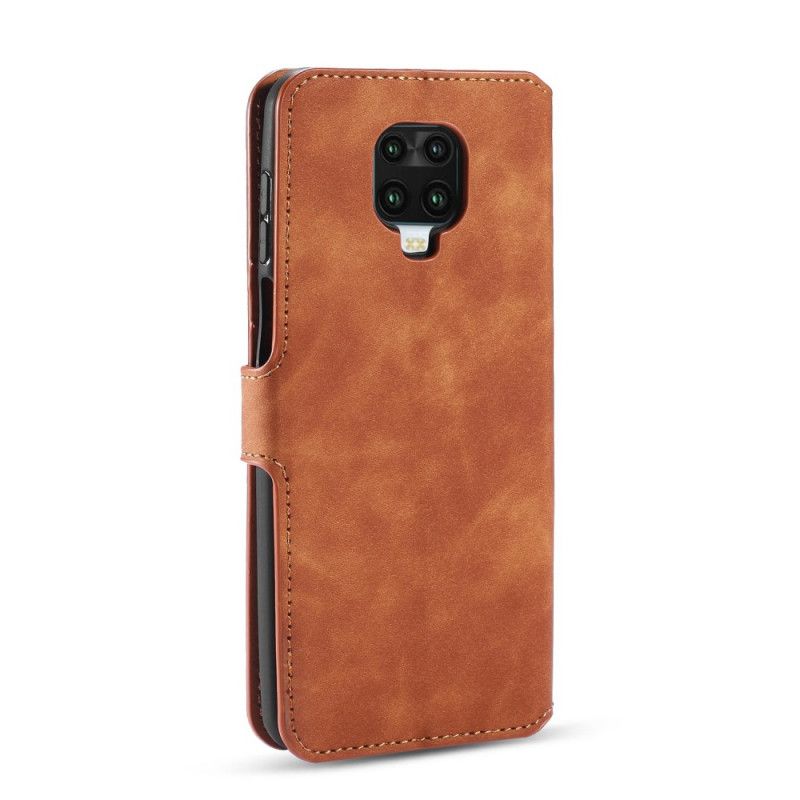 Etui Folio Xiaomi Redmi Note 9S / Note 9 Pro Szary Czarny Retro Dg.Ming Etui Ochronne