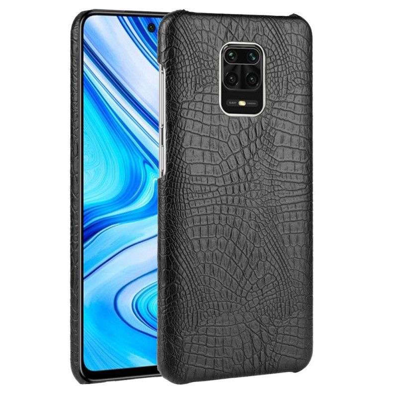 Etui Xiaomi Redmi Note 9S / Note 9 Pro Biały Czarny Styl Skóry Krokodyla Etui Ochronne