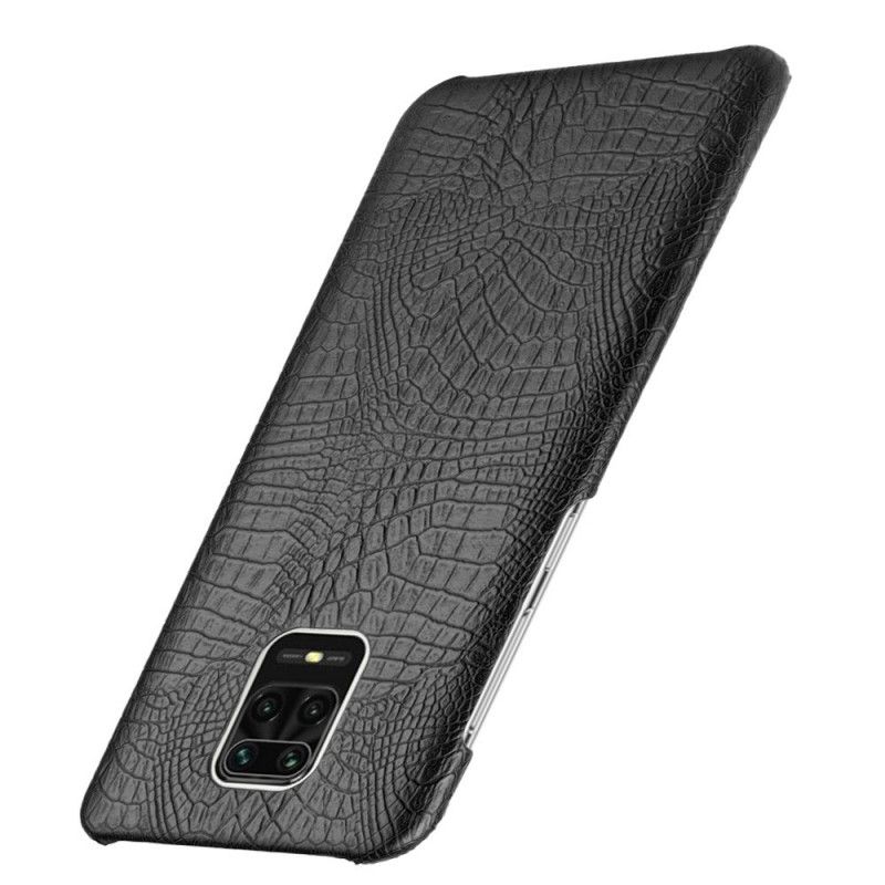 Etui Xiaomi Redmi Note 9S / Note 9 Pro Biały Czarny Styl Skóry Krokodyla Etui Ochronne