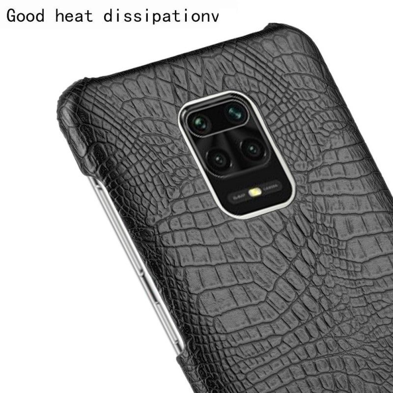 Etui Xiaomi Redmi Note 9S / Note 9 Pro Biały Czarny Styl Skóry Krokodyla Etui Ochronne