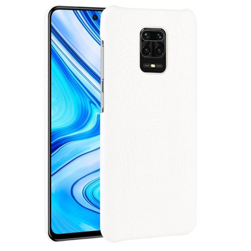 Etui Xiaomi Redmi Note 9S / Note 9 Pro Biały Czarny Styl Skóry Krokodyla Etui Ochronne