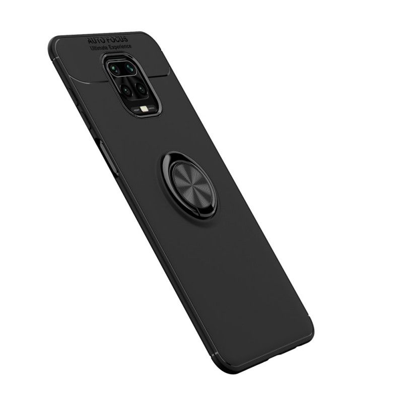 Etui Xiaomi Redmi Note 9S / Note 9 Pro Czerwony Czarny Obrotowy Pierścień