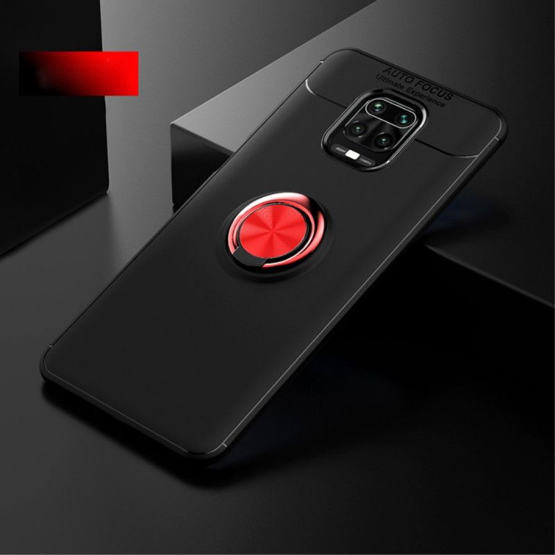 Etui Xiaomi Redmi Note 9S / Note 9 Pro Czerwony Czarny Pierścień Lenuo Etui Ochronne