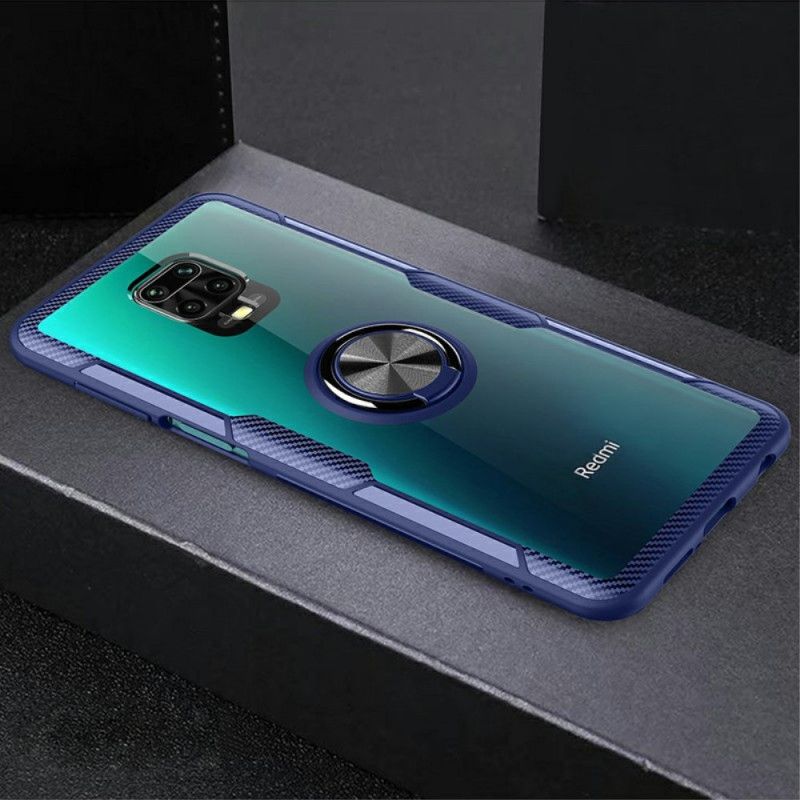 Etui Xiaomi Redmi Note 9S / Note 9 Pro Czerwony Czarny Pierścień Magnetyczny