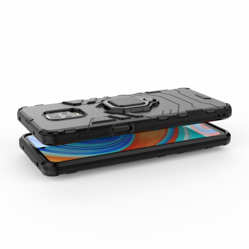 Etui Xiaomi Redmi Note 9S / Note 9 Pro Czerwony Czarny Pierścień Oporowy