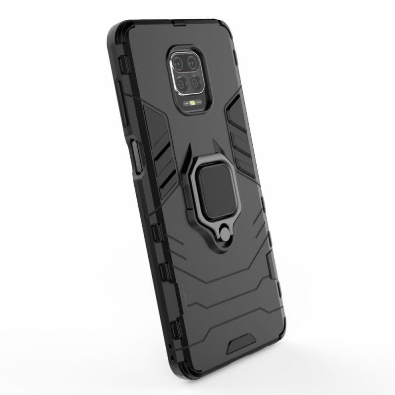 Etui Xiaomi Redmi Note 9S / Note 9 Pro Czerwony Czarny Pierścień Oporowy