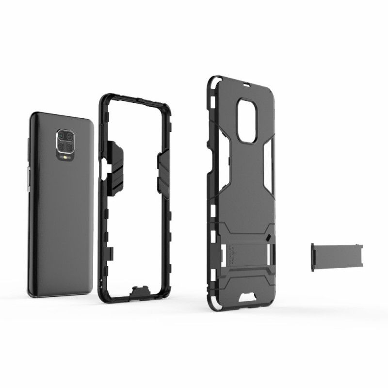 Etui Xiaomi Redmi Note 9S / Note 9 Pro Czerwony Czarny Ultra Odporny Etui Ochronne