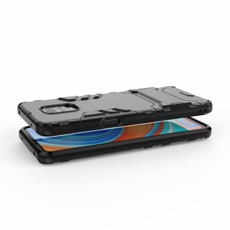 Etui Xiaomi Redmi Note 9S / Note 9 Pro Czerwony Czarny Ultra Odporny Etui Ochronne