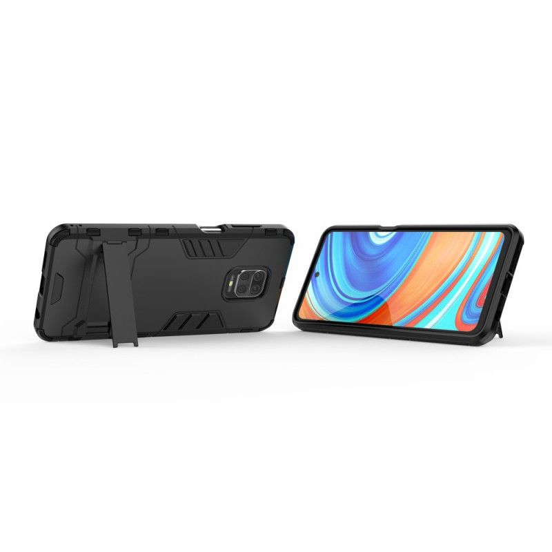 Etui Xiaomi Redmi Note 9S / Note 9 Pro Czerwony Czarny Ultra Odporny Etui Ochronne