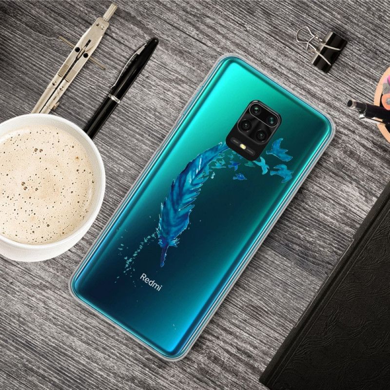 Etui Xiaomi Redmi Note 9S / Note 9 Pro Piękne Niebieskie Pióro