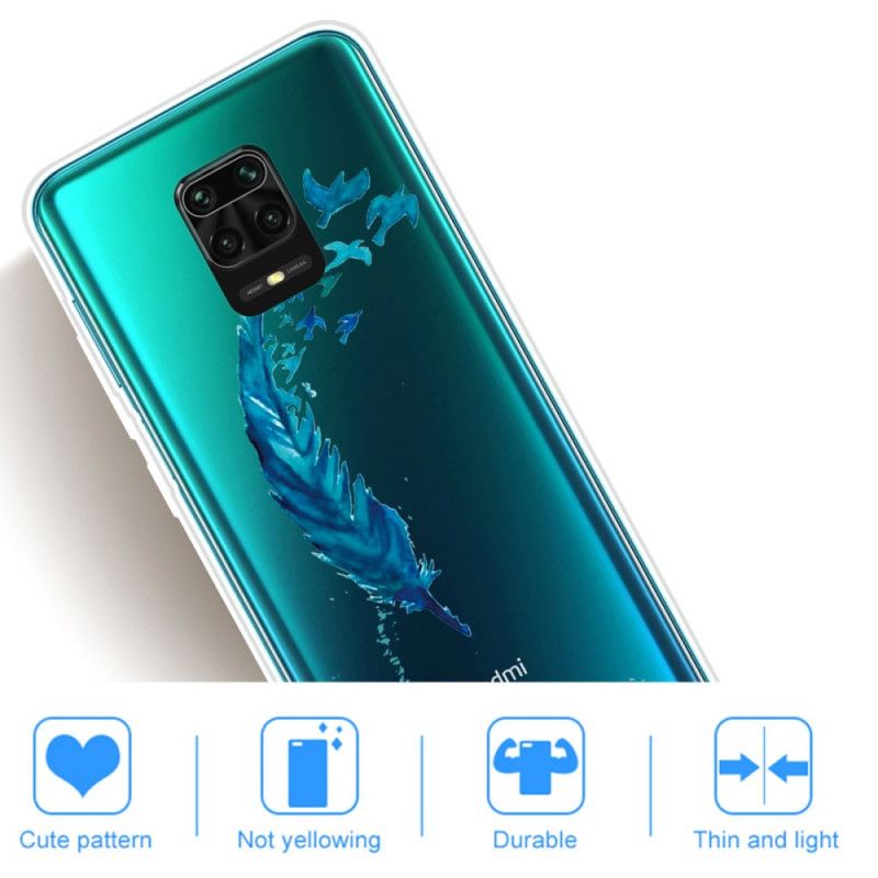 Etui Xiaomi Redmi Note 9S / Note 9 Pro Piękne Niebieskie Pióro