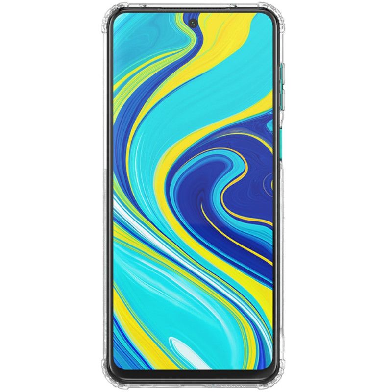 Etui Xiaomi Redmi Note 9S / Note 9 Pro Szary Biały Wzmocniony Przezroczysty Nillkin Etui Ochronne