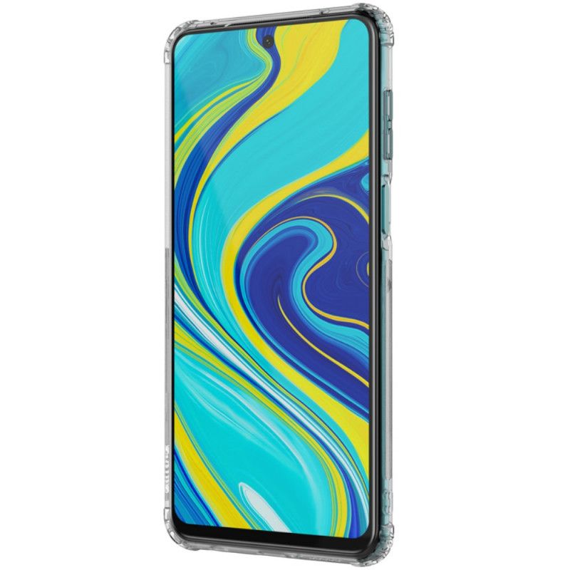 Etui Xiaomi Redmi Note 9S / Note 9 Pro Szary Biały Wzmocniony Przezroczysty Nillkin Etui Ochronne