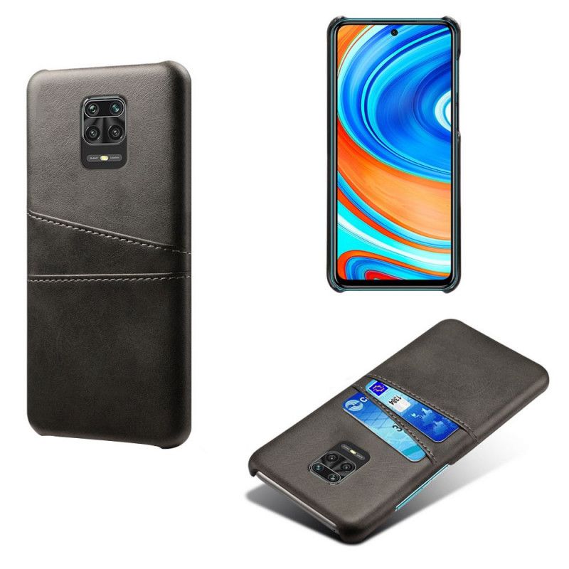 Etui Xiaomi Redmi Note 9S / Note 9 Pro Szary Czarny Plus Posiadacz Karty