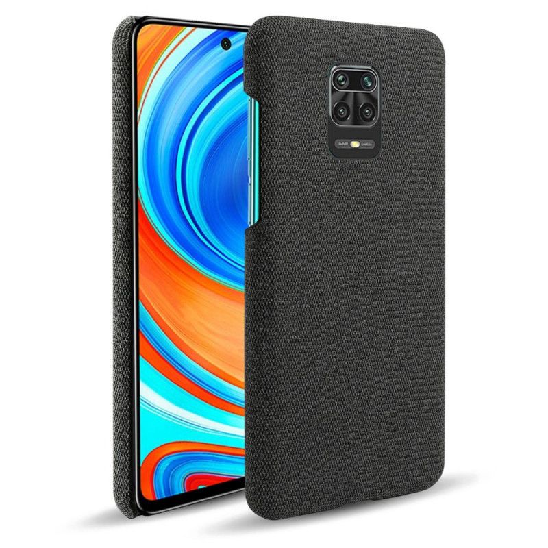 Etui Xiaomi Redmi Note 9S / Note 9 Pro Szary Czarny Szykowna Tkanina Ksq