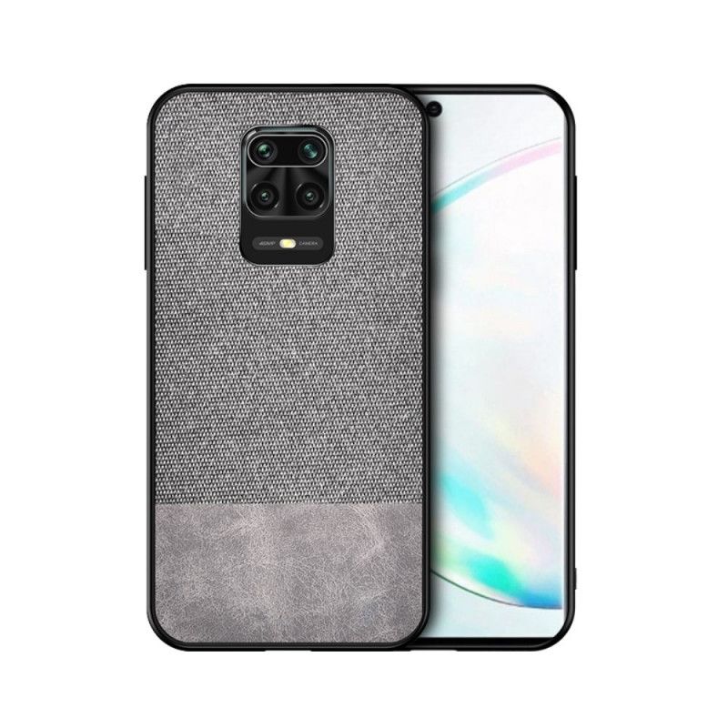 Etui Xiaomi Redmi Note 9S / Note 9 Pro Szary Czarny Zgryz Ze Sztucznej Skóry Etui Ochronne