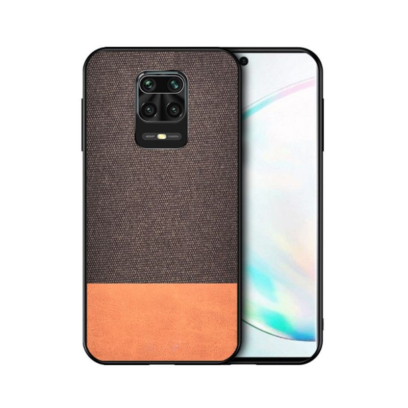 Etui Xiaomi Redmi Note 9S / Note 9 Pro Szary Czarny Zgryz Ze Sztucznej Skóry Etui Ochronne