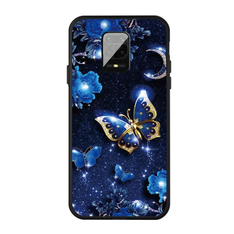 Etui Xiaomi Redmi Note 9S / Note 9 Pro Złoty Motyl