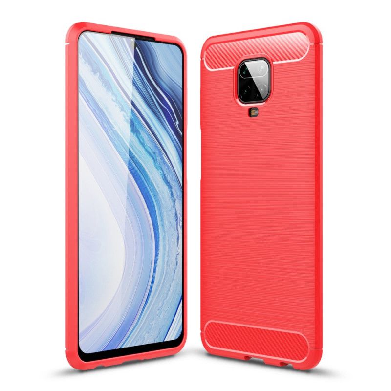 Futerały Xiaomi Redmi Note 9S / Note 9 Pro Czerwony Czarny Etui na Telefon Szczotkowane Włókno Węglowe