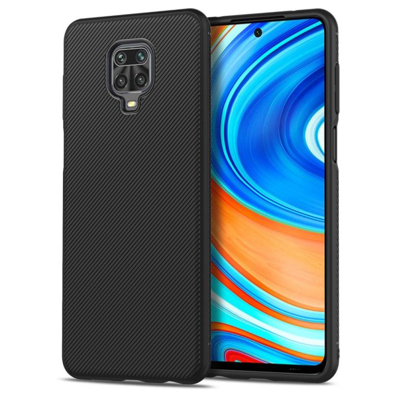 Futerały Xiaomi Redmi Note 9S / Note 9 Pro Granatowy Czarny Etui na Telefon Skośny Serial Jazzowy