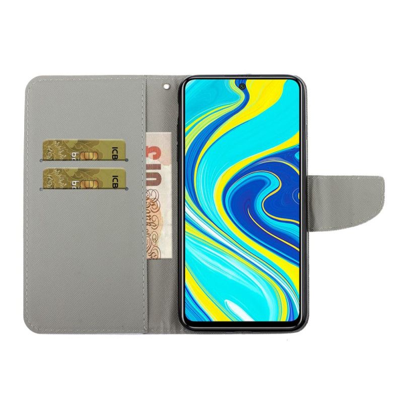 Obudowa Xiaomi Redmi Note 9S / Note 9 Pro Granatowy Czarny Wersje Motylkowe Ze Stringami