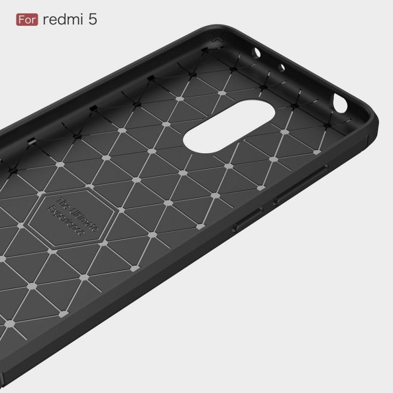 Etui Xiaomi Redmi 5 Szary Czarny Szczotkowane Włókno Węglowe Etui Ochronne