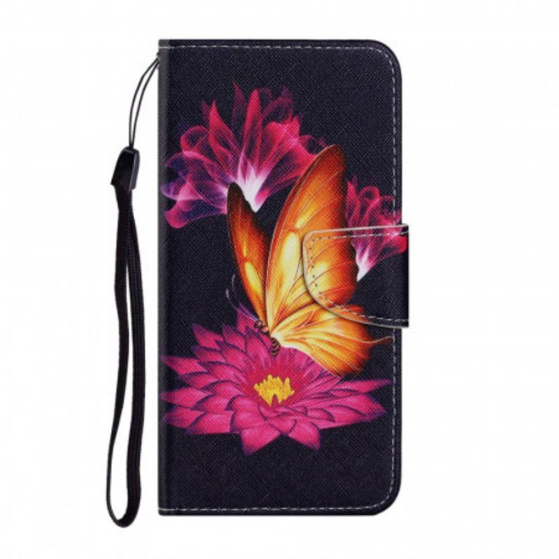 Etui Folio do Poco M4 Pro 5G Motyl I Lotos