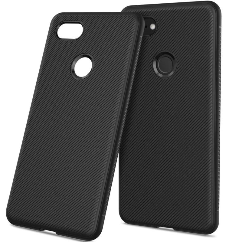 Etui Google Pixel 3 XL Cyjan Fioletowy Tkana Antypoślizgowa