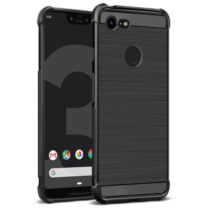 Etui Google Pixel 3 XL Szczotkowane Włókno Węglowe Imak