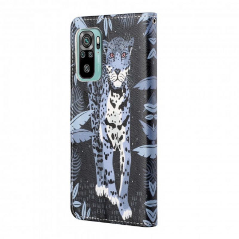 Etui Folio Do Xiaomi Redmi 10 Leopard Strappy