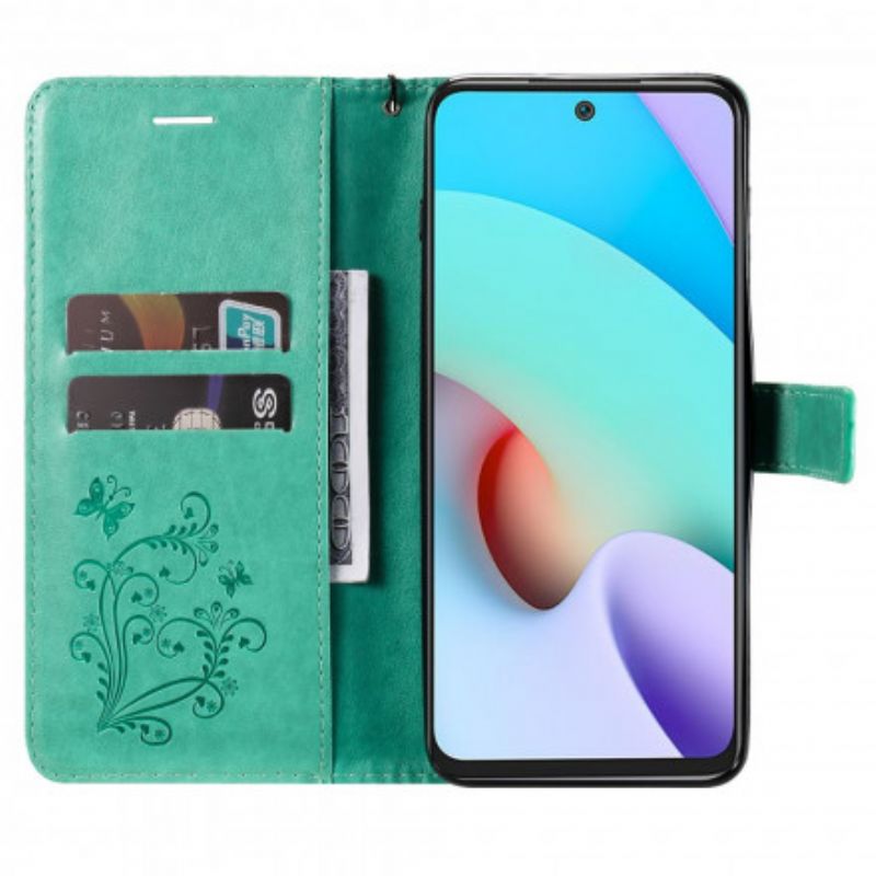 Etui Folio Do Xiaomi Redmi 10 Olbrzymie Stringi Motyle