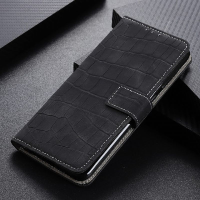 Etui Folio Do Xiaomi Redmi 10 Styl Skórki Krokodyla Vintage