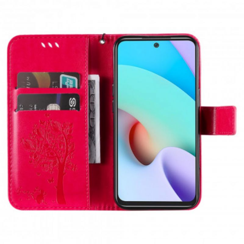 Etui Folio Xiaomi Redmi 10 Drzewo I Stringi Kot