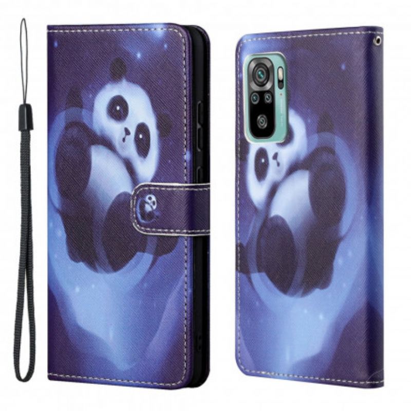 Etui Folio Xiaomi Redmi 10 Panda Space Strappy