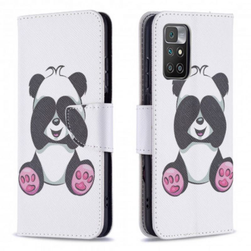 Etui Folio Xiaomi Redmi 10 Panda Zabawa Etui Ochronne