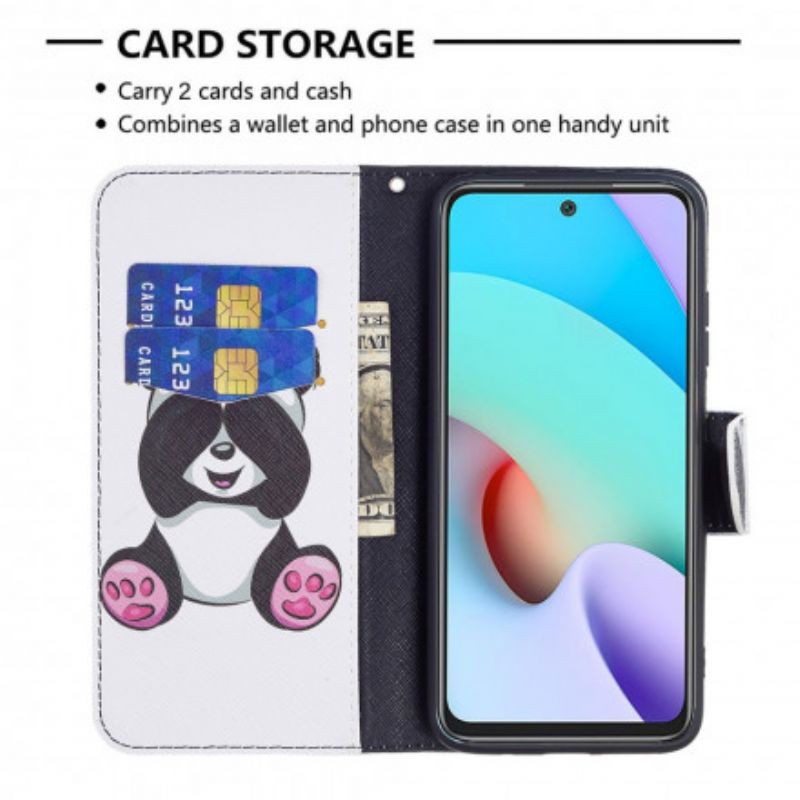 Etui Folio Xiaomi Redmi 10 Panda Zabawa Etui Ochronne