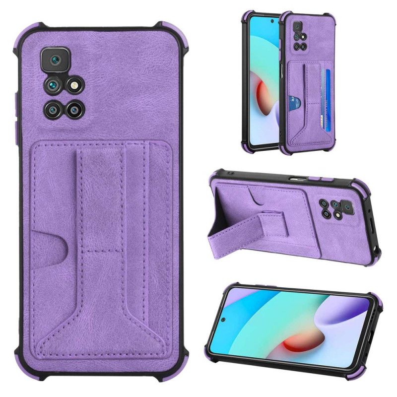 Etui Xiaomi Redmi 10 Skórzany Uchwyt I Etui Na Karty Etui Ochronne