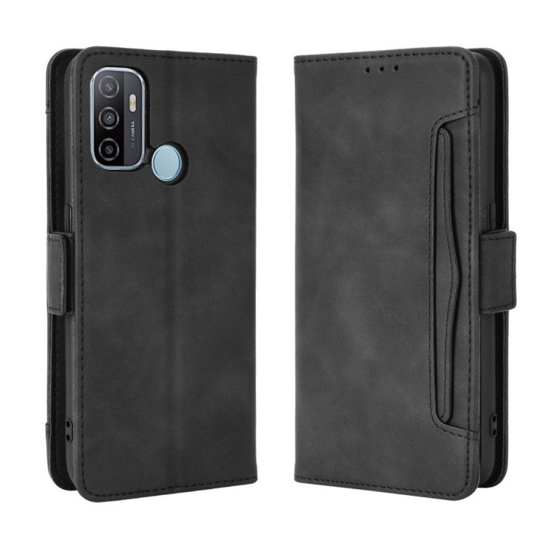 Etui Folio Oppo A53s Czerwony Czarny Multikarta Pierwszej Klasy