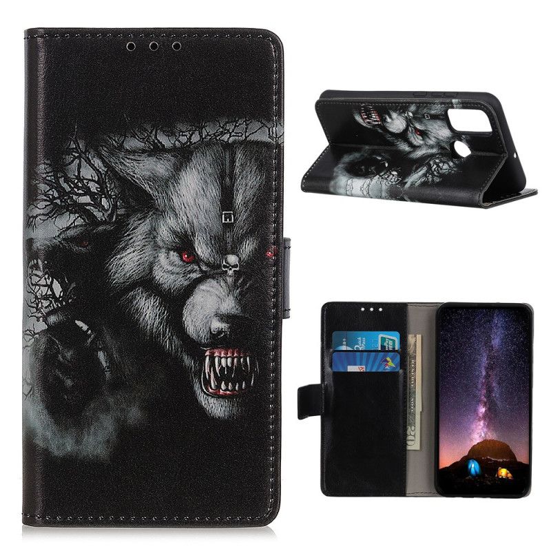 Etui Folio Oppo A53s Wilkołak