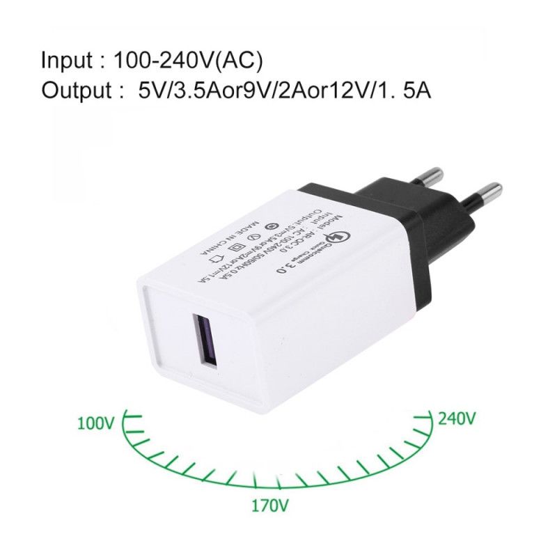 Adapter Ładowarki Ściennej Usb Wtyczka Ue