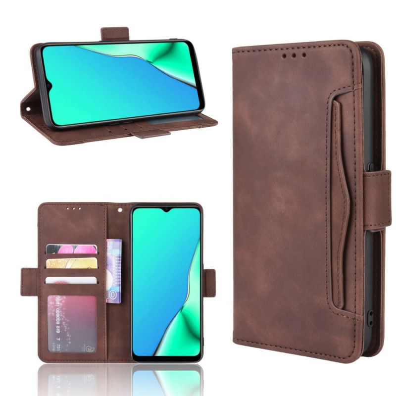 Etui Folio Oppo A5 2020 Czerwony Czarny Multikarta Pierwszej Klasy