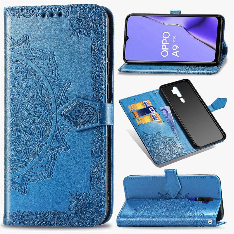 Etui Folio Oppo A5 2020 Szary Czarny Mandala W Średnim Wieku Etui Ochronne