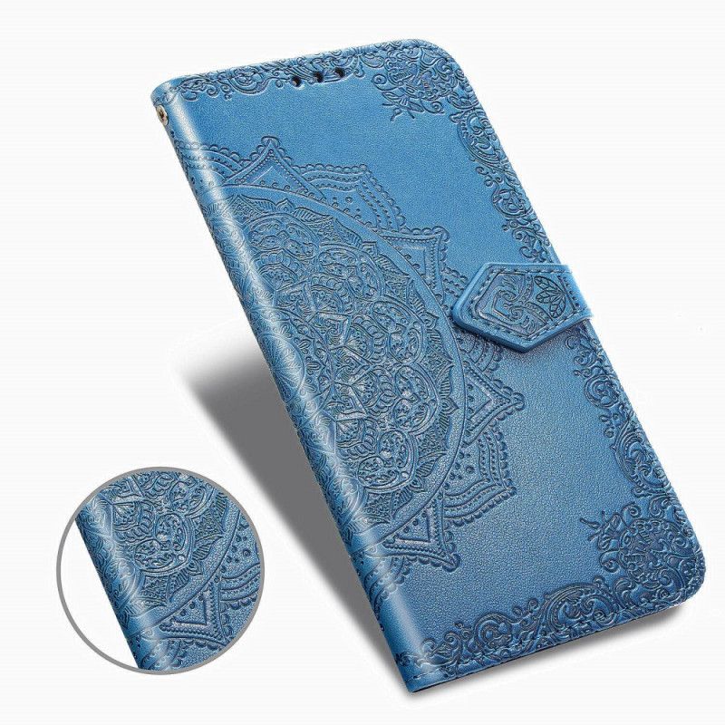 Etui Folio Oppo A5 2020 Szary Czarny Mandala W Średnim Wieku Etui Ochronne