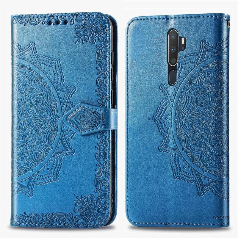 Etui Folio Oppo A5 2020 Szary Czarny Mandala W Średnim Wieku Etui Ochronne