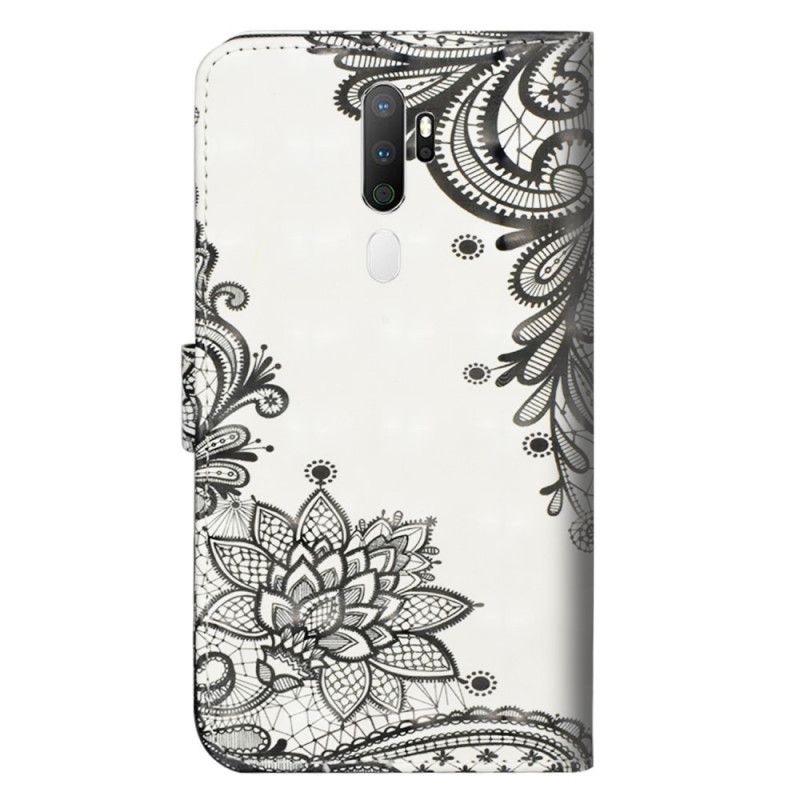 Etui Folio Oppo A5 2020 Szykowna Koronka Etui Ochronne