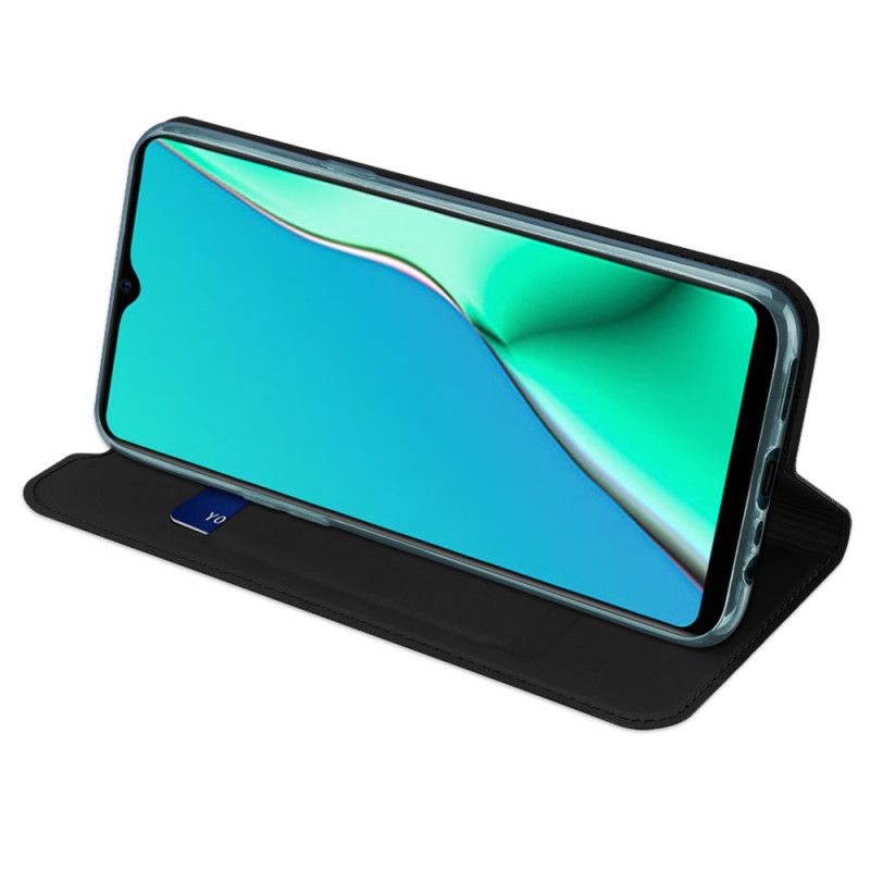 Flip Kotelot Oppo A5 2020 Granatowy Czarny Skóra Pro Dux Ducis