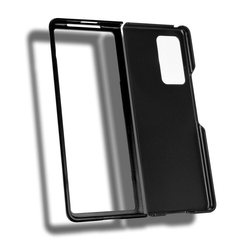 Etui Samsung Galaxy Z Fold 2 Biały Czarny Styl Skóry Krokodyla Etui Ochronne