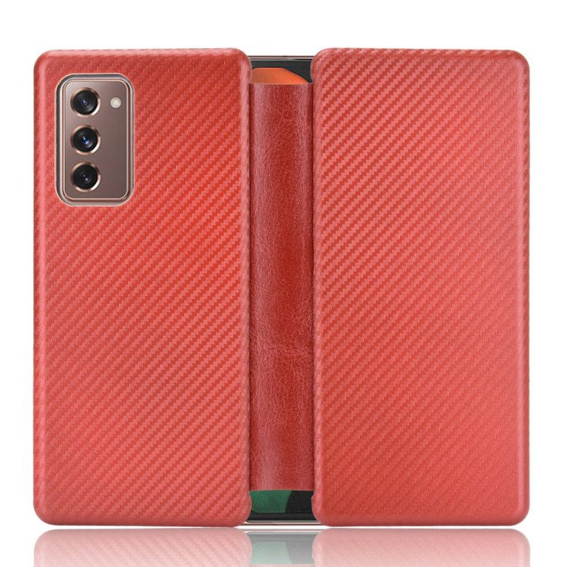 Etui Samsung Galaxy Z Fold 2 Czerwony Czarny Włókno Węglowe