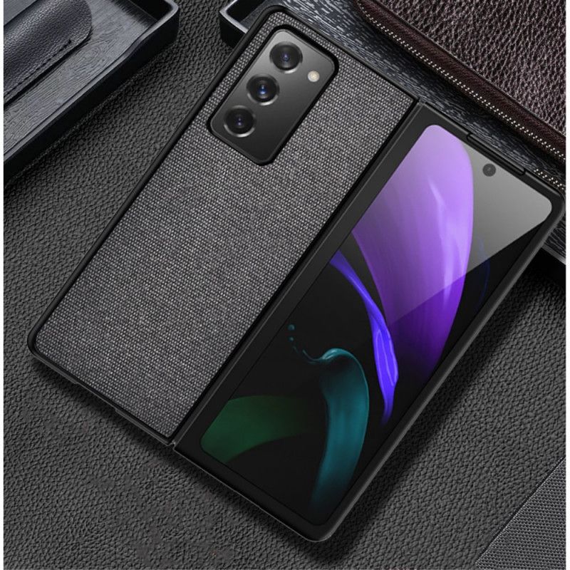 Futerały Samsung Galaxy Z Fold 2 Szary Czarny Etui na Telefon Hybryda Tkanin